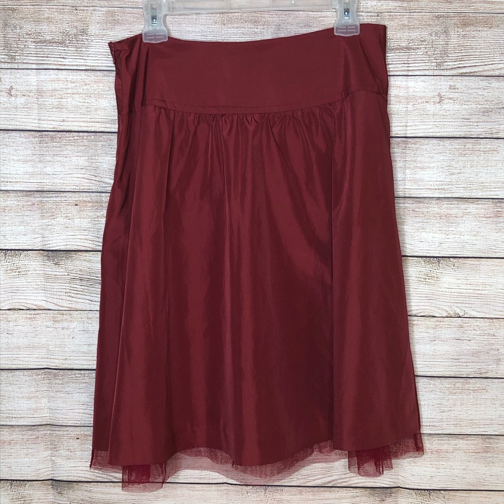 The Limited Burgundy Career or Work Tulle Skirt